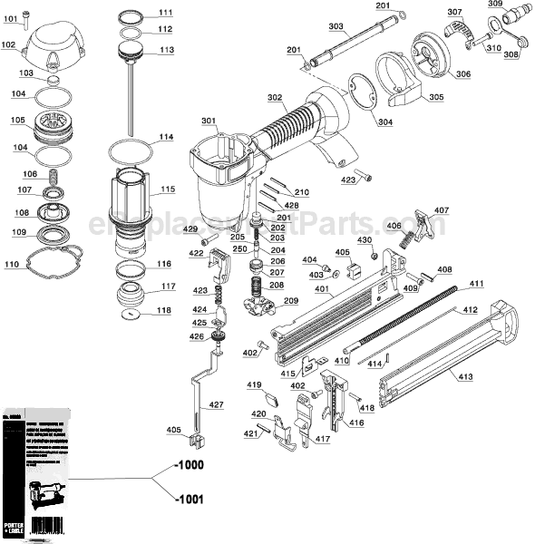 Porter Cable Nail Gun 18 Gauge Parts - NailsTip