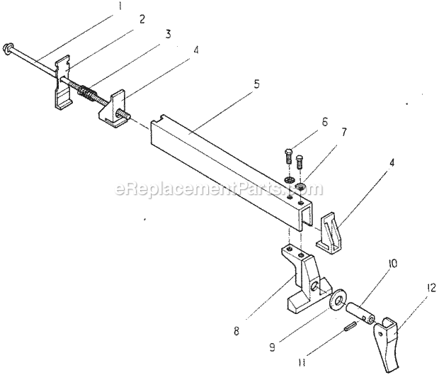 Black and Decker BS7010 (Type 1) 0990248 Bandsaw Rip Fence Default Diagram