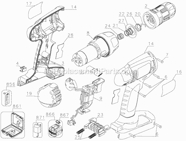 Black and Decker CD18SRK-2 (Type 4) Drill Page A Diagram
