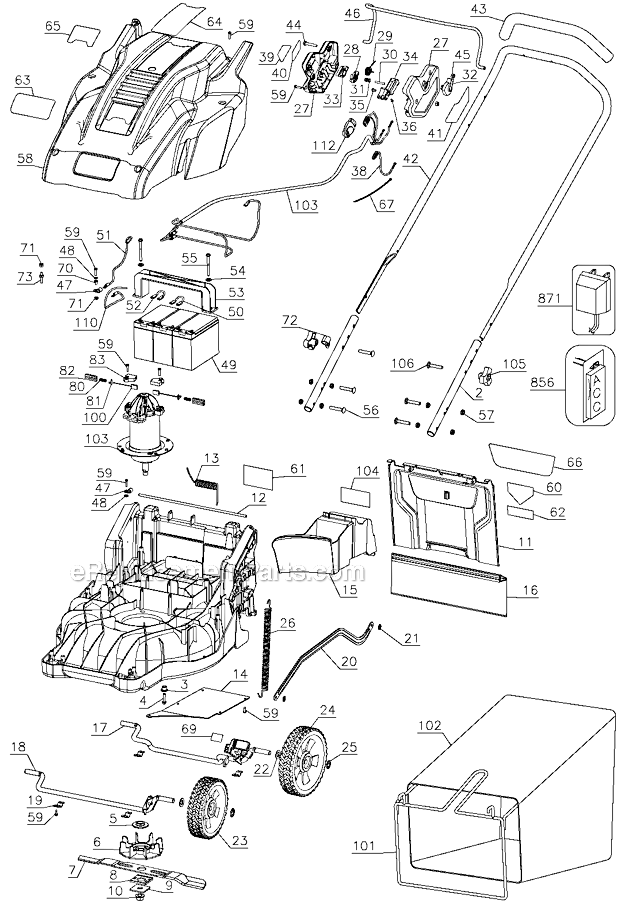 Black and Decker CM1836 Parts List and Diagram - Type 1 ...