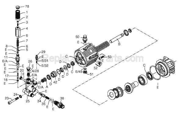 Porter Cable PC2525SP TYPE 1 5.5 HP Pressure Washer Page A Diagram
