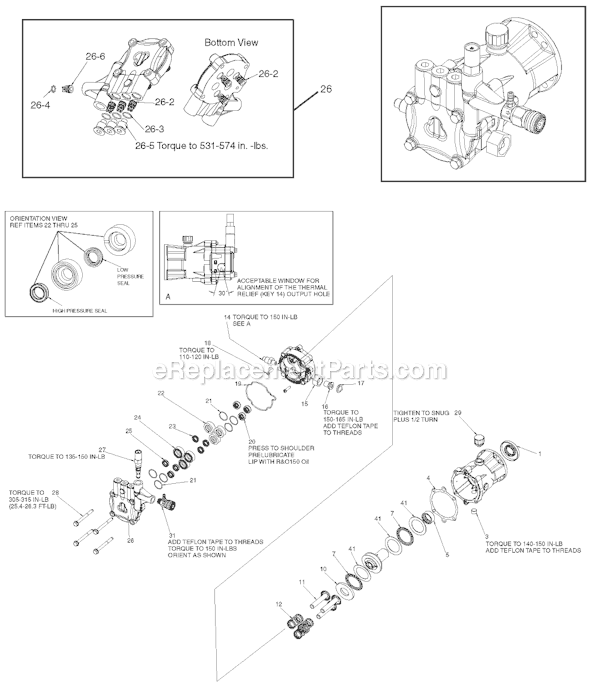 Porter Cable PCH2425 Type 0 Pressure Washer Page A Diagram
