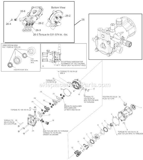 Porter Cable PCH2425 Type 1 Pressure Washer Page A Diagram