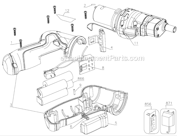 Black and Decker PP360-B2C (Type 1) 4.8V Screwdriver Page A Diagram