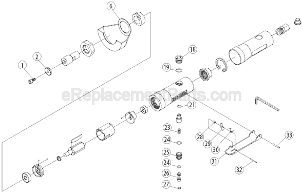 Porter Cable PTX3 High Speed Air Cut-off Tool Page A Diagram