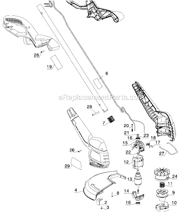 Black and Decker ST4500 (Type 1) 12V String Trimmer Page A Diagram