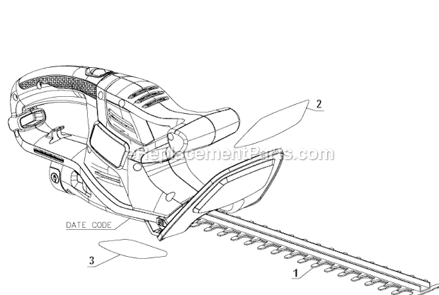 Black and Decker TR117 Type 1 17 in. Hedge Trimmer Page A Diagram