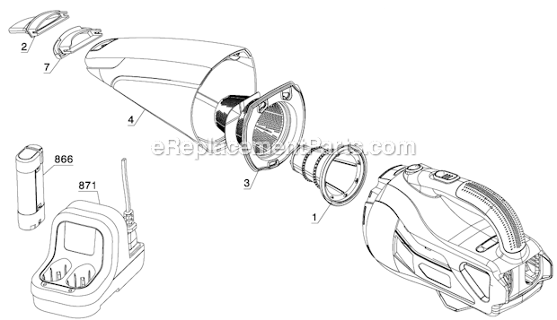 Black and Decker VPX2102 (Type 1) Vpx Hand Vac Page A Diagram