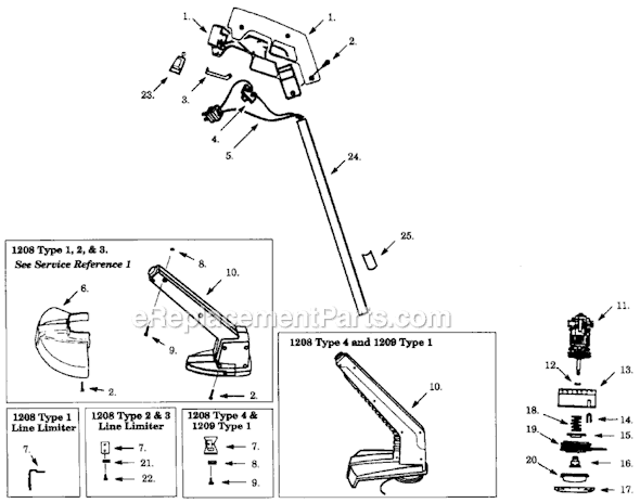 Weed Eater 1208 Electric Trimmer Page A Diagram