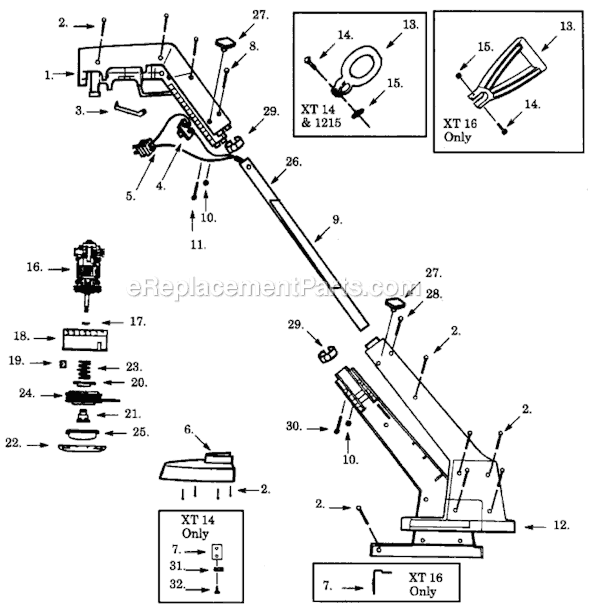 Weed Eater 1215 Electric Trimmer Page A Diagram