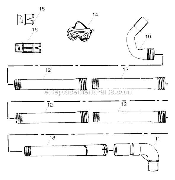 Weed Eater 2560 Gutter Attachment Kit Page A Diagram