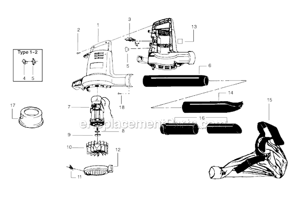 Weed Eater 2595 (Type 2) Electric Blower Page A Diagram