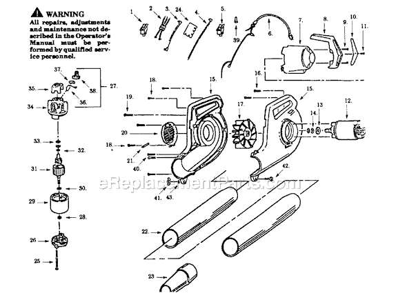 Paramount 7700 Electric Blower Page A Diagram