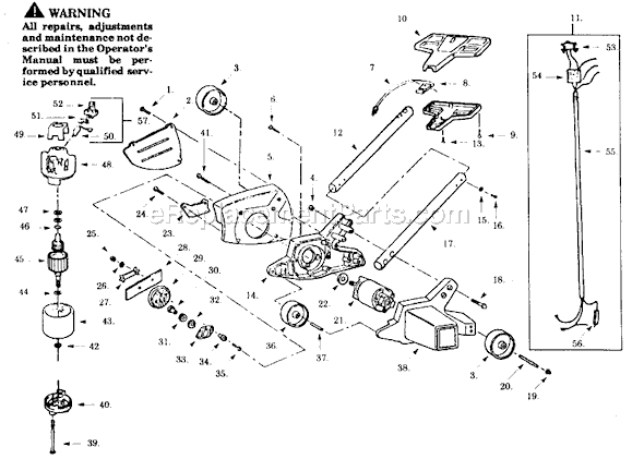 Paramount 975-00 Electric Edger Page A Diagram