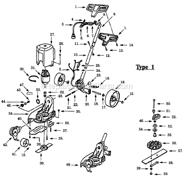 Weed Eater E125BT Type 1 Electric Edger Page A Diagram