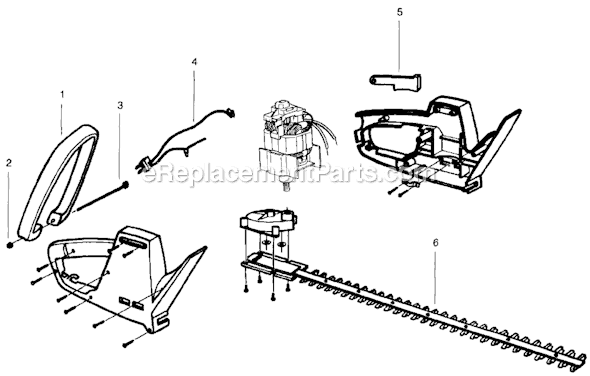 Weed Eater EHT14  Electric Hedgetrimmer Page A Diagram