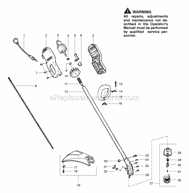 Poulan ET17 Electric Trimmer Page A Diagram