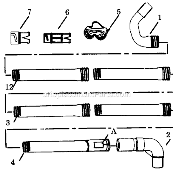 Weed Eater GA1900  Gutter Attachment Kit Page A Diagram