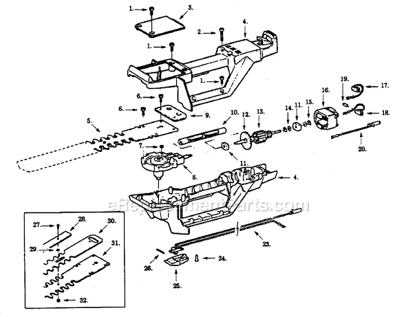 Paramount HT2200C-00 Electric Hedgetrimmer Page A Diagram