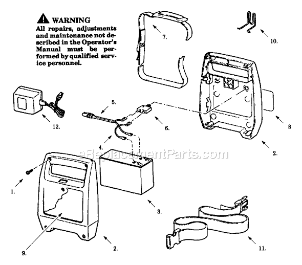 Paramount P12-00 Battery Pac Page A Diagram