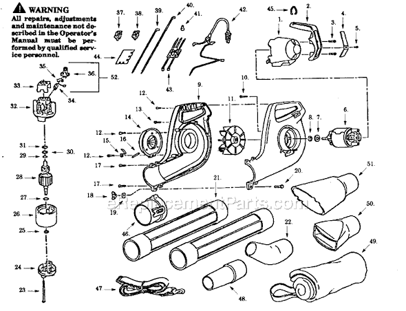 Paramount PB300-01 Electric Blower Page A Diagram