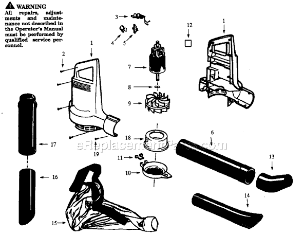 Paramount PB400 Electric Blower Page A Diagram