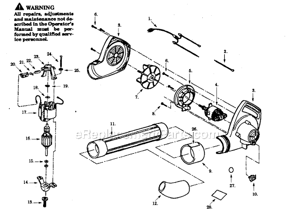 Paramount PB80-00 Electric Blower Page A Diagram
