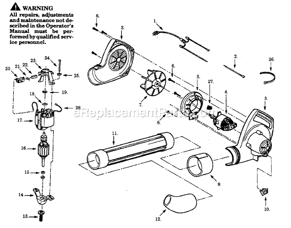 Paramount PB80C-00 Electric Blower Page A Diagram
