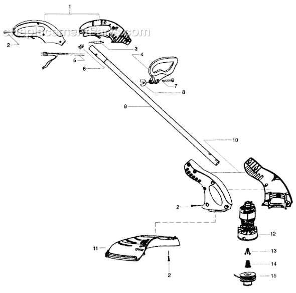 Weed Eater RT10  Electric Trimmer Page A Diagram