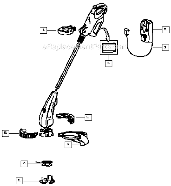 Weed Eater TNE Cordless Trimmer Page A Diagram