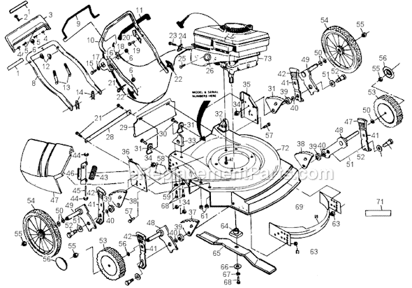 Poulan Pro XE750HWAR Lawn Mower Page A Diagram