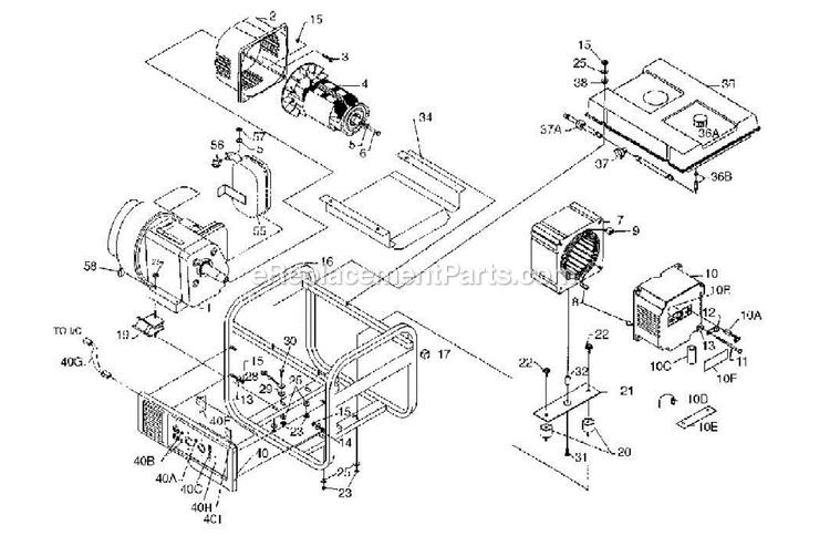 Powermate PL0473503 Generator Section1 Diagram