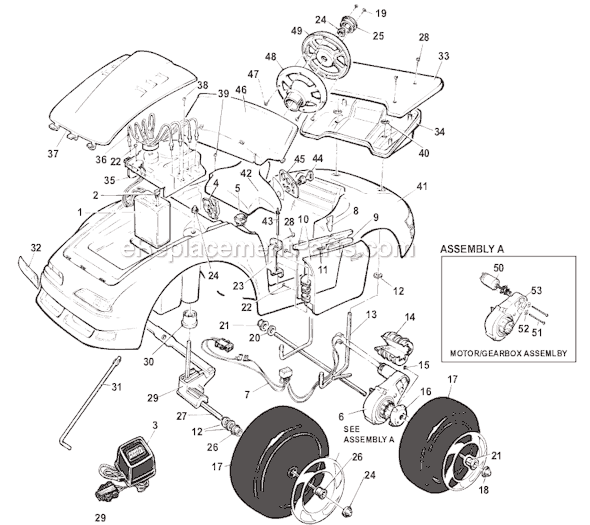 Power Wheels 73241-84620 State Trooper Page A Diagram