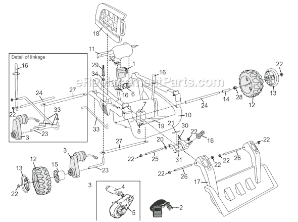 Power Wheels 73268-9993 Home Depot Mighty Loader Page A Diagram