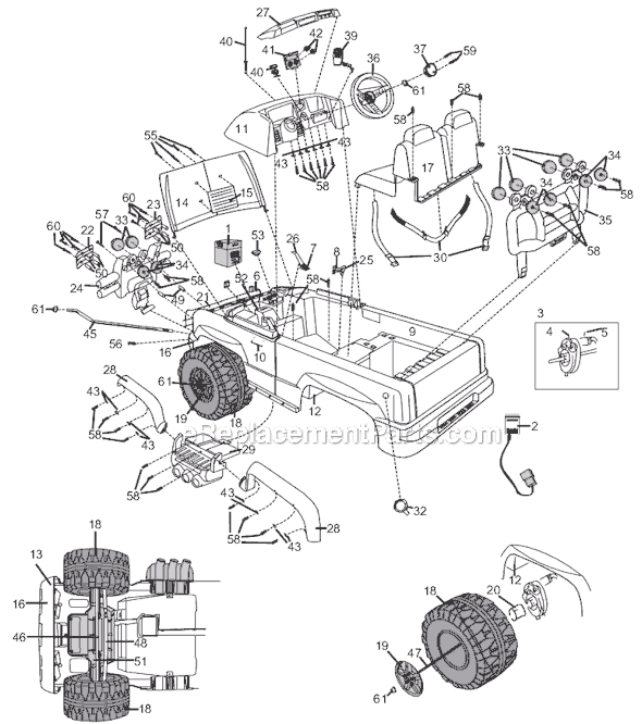 Power Wheels 75597-9993 Sawblade Page A Diagram