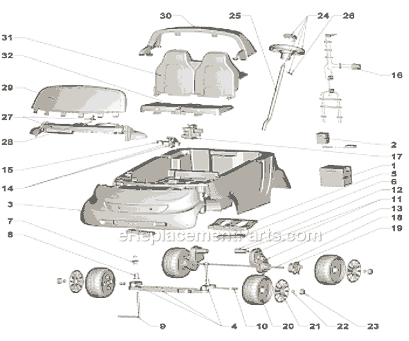 Power Wheels P2896 Smart Car Page A Diagram