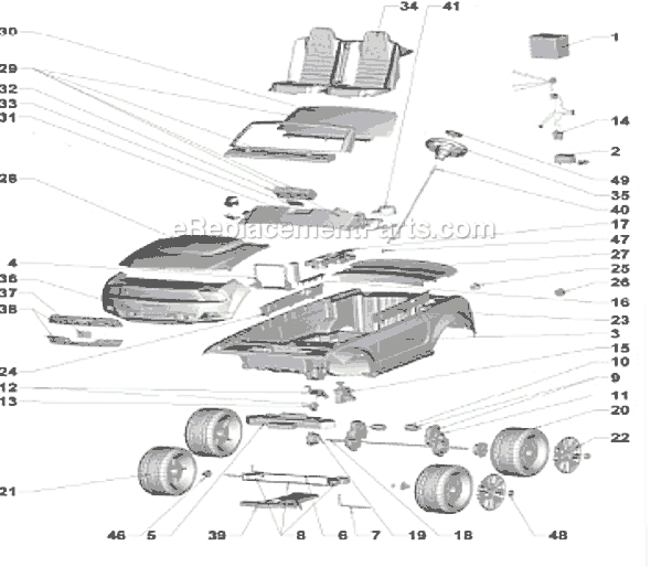 Power Wheels P5920 PW Mustang Page A Diagram