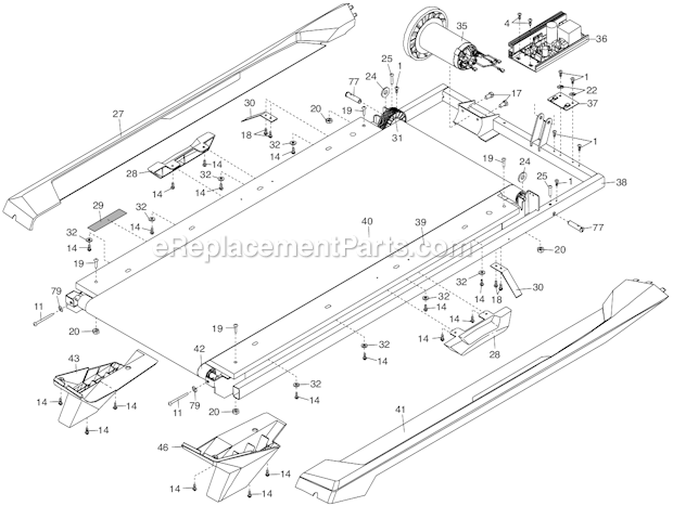 ProForm Crosswalk 395 Treadmill | 831248333 | eReplacementParts.com