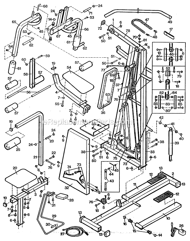 ProForm PF853020 Edge 3001 Weight Trainer Page A Diagram