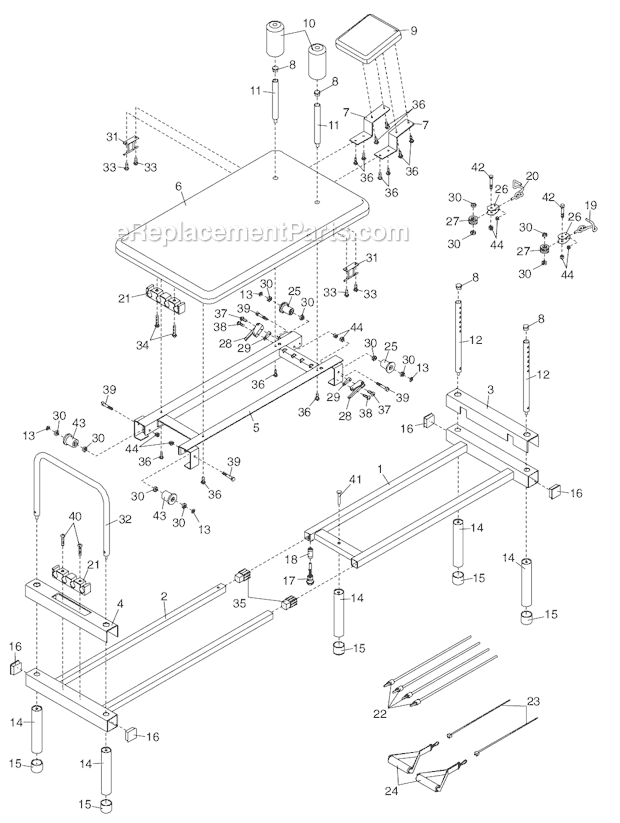 ProForm PFBE13550 Core Tech Bench Page A Diagram