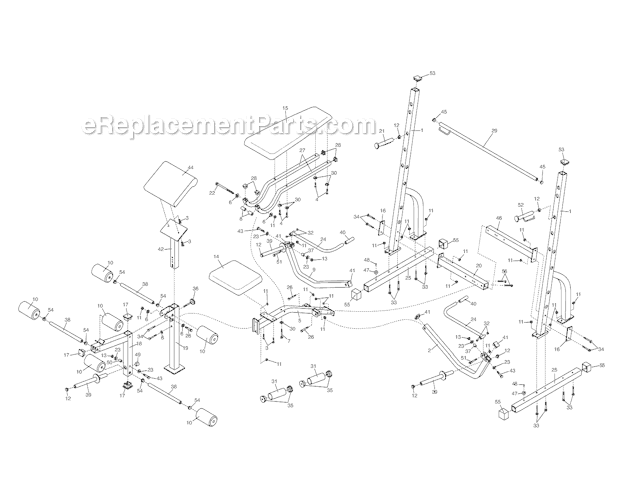 ProForm PFBE62290 733 Weight Bench Page A Diagram