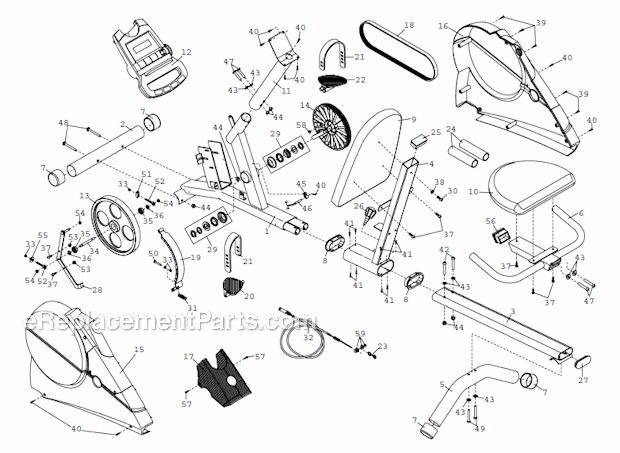 ProForm PFEX2992.0 SR30 Exercise Bike Page A Diagram