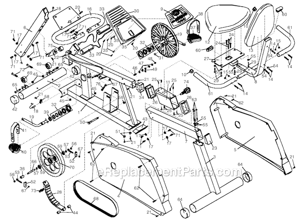 ProForm PFEX38491 955R/970R EKG Grip Pulse Bike Page A Diagram