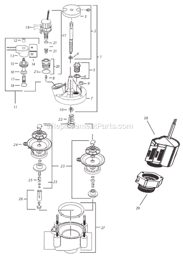 Rain Bird 100PE Remote Control Valve Page A Diagram