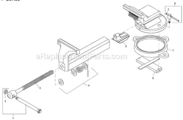 Ridgid F-45 Combination Pipe Vise Page A Diagram