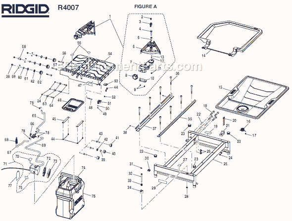Ridgid R4007 Parts List and Diagram : eReplacementParts.com