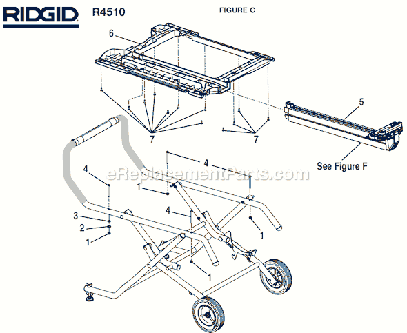 Ridgid R4510 Parts List and Diagram : eReplacementParts.com ridgid table saw parts diagram 