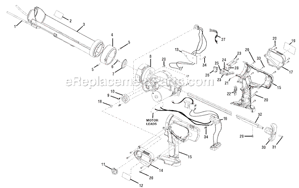 Ridgid R8804 Adhesive/Caulk Gun Page A Diagram