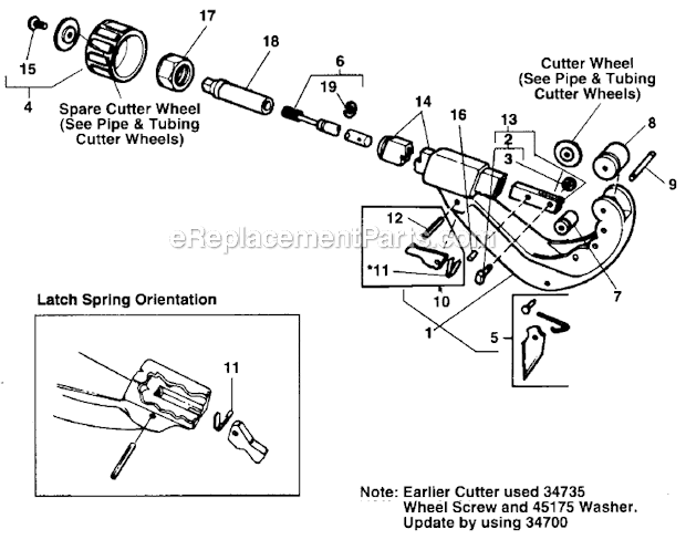Ridgid 205-P Tubing Cutters Page A Diagram