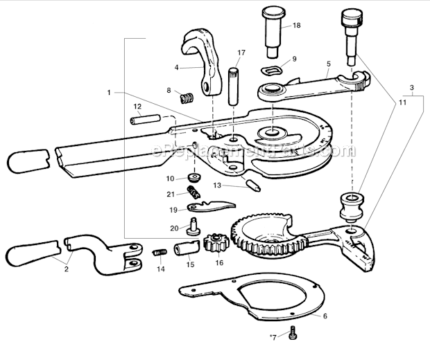 Ridgid 358 Lever-Type Ratchet Tube Benders Page A Diagram